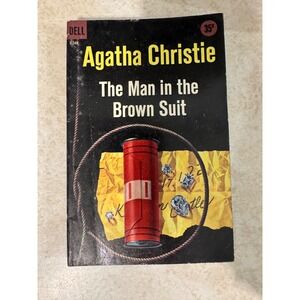 Agatha Christie The Man in the Brown Suit Vintage Dell pbk 1958 D249 Mystery